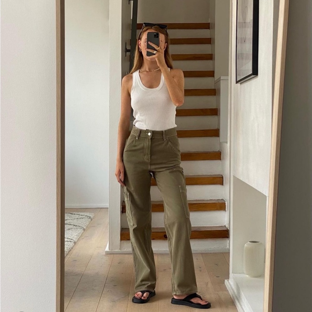 H&M Wide Leg Cargo Pants - 10